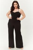 Forever21 Plus Size Lace-up Palazzo Jumpsuit
