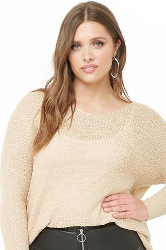 Forever21 Plus Size V-neck Knit Sweater