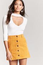 Forever21 Cutout Ribbed Crop Top