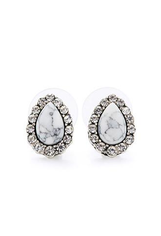 Forever21 Rhinestone Marbleized Studs