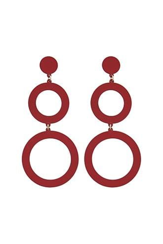 Forever21 Metal Hoop Drop Earrings