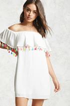 Forever21 Off-the-shoulder Tassel Dress