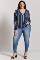 Forever21 Plus Size Stripe Crepe Top