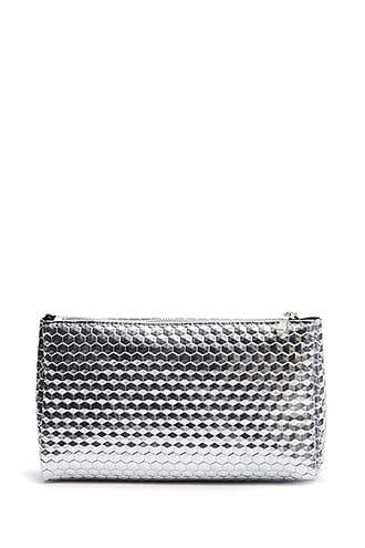 Forever21 Metallic Geo Makeup Bag