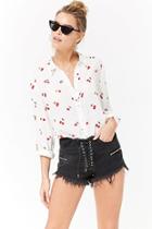 Forever21 Lace-up Denim Cutoff Shorts