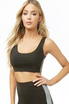 Forever21 Reflective-striped Crop Top
