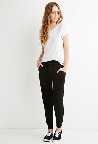 Forever21 Women's Classic Drawstring Sweatpants (black)