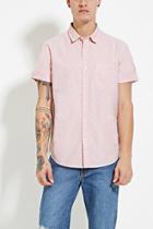 21 Men Men's  Pink & White Polka Dot Shirt