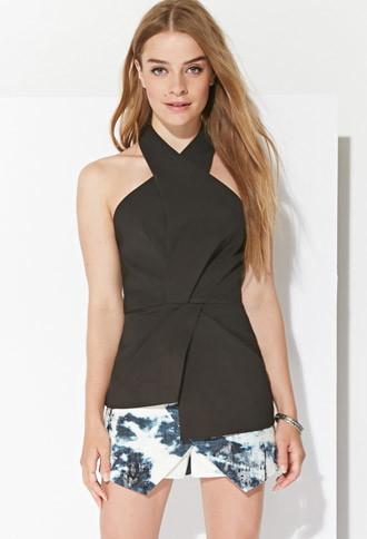 Forever21 Women's  Ministry Of Style Halter Top (black)