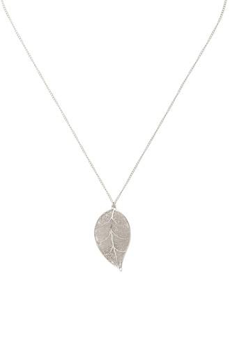 Forever21 Silver Leaf Charm Necklace