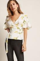 Forever21 Floral Print Wrap Top