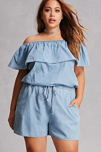 Forever21 Plus Size Denim Romper