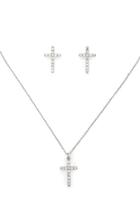 Forever21 Rhinestone Cross Jewelry Set
