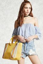Forever21 Woven Striped Tote Bag