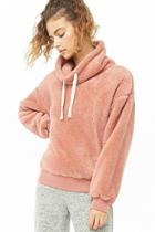 Forever21 Faux Shearling Cowl Neck Pullover