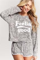 Forever21 Feelin Good Graphic Pajama Top