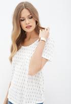Forever21 Contemporary Leaf Print Tee
