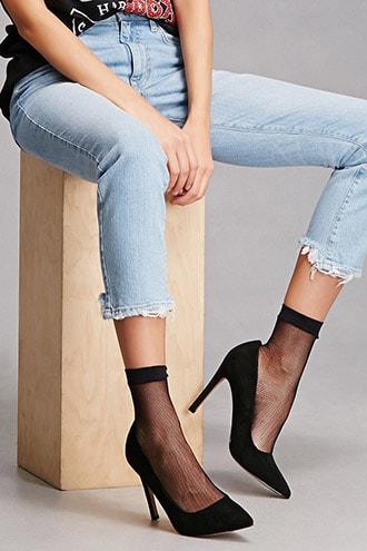 Forever21 Fishnet Crew Socks