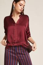 Forever21 Satin High-low Top