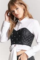 Forever21 Faux Leather Studded Tube Top