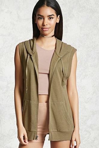 Forever21 Heathered Zip Hoodie