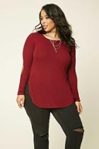 Forever21 Plus Women's  Plus Size Elbow-patch Top