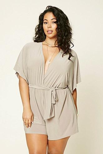 Forever21 Plus Women's  Plus Size Surplice Romper