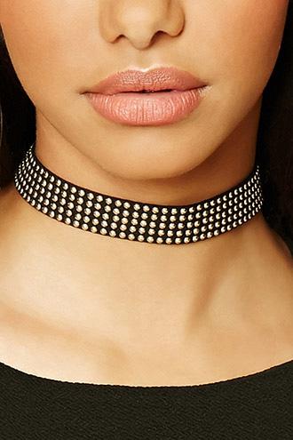 Forever21 High-shine Studded Choker