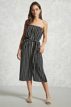 Forever21 Striped Off-the-shoulder Jumpsuit