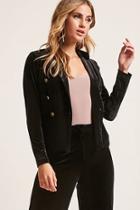 Forever21 Velvet Double-breasted Jacket