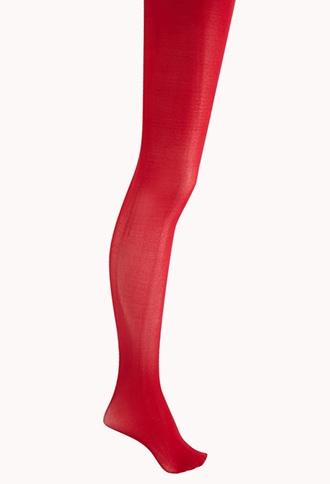 Forever21 Women's  Red Classic Tights