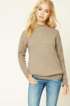 Love21 Women's  Taupe Contemporary Wool-blend Sweater