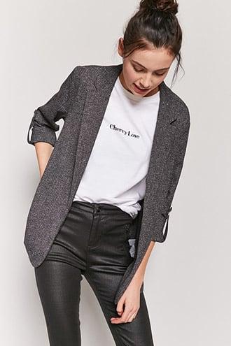 Forever21 Marled Open-front Blazer