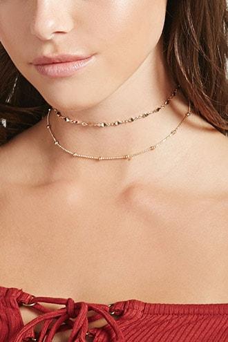 Forever21 High-polish Chain Choker Set