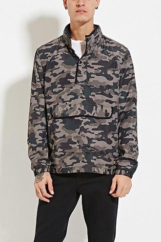 Forever21 Camo Print Windbreaker