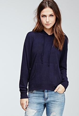 Forever21 Hooded Cotton-blend Pullover