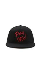 21 Men Black & Red Pay Me Snapback Hat