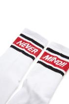 Forever21 Never Mind Graphic Crew Socks