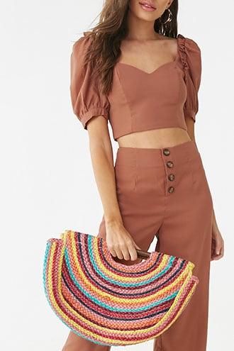 Forever21 Ruffle-trim Crop Top & Pants Set