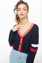 Forever21 Striped Button-front Cardigan