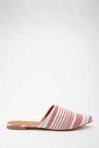 Forever21 Qupid Striped Textile Mules