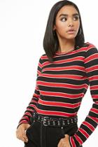 Forever21 Striped Brushed Knit Top