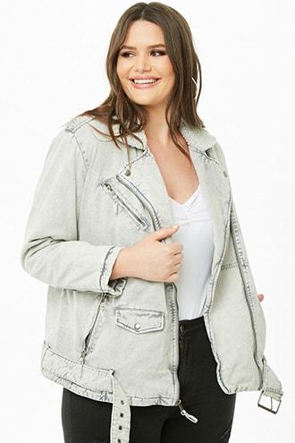 Forever21 Plus Size Levis Denim Moto Jacket