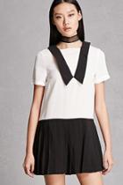 Forever21 Contrast Collar Mini Dress