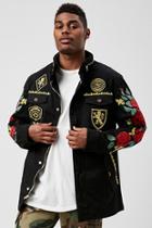 Forever21 Reason Floral Embroidered Utility Jacket