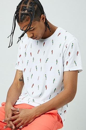 Forever21 Parrot Print Tee