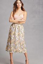 Forever21 True Violet Embroidered Skirt