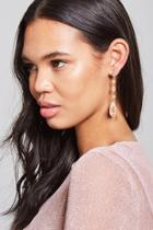 Forever21 Floral Pave Drop Earrings