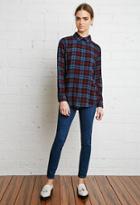 Forever21 Collared Plaid Blouse