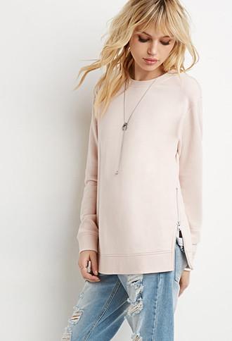 Forever21 Side-zip Sweatshirt